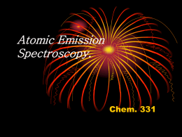 Atomic Emission Spectroscopy.  Chem. 331 Introduction • Atomic absorption is the absorption of light by free atoms.