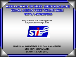 Rudy Badrudin, STIE YKPN Yogyakarta rudy.badrudin@stieykpn.ac.id  HIMPUNAN MAHASISWA JURUSAN MANAJEMEN STIE YKPN YOGYAKARTA SABTU, 12 JUNI 2010
