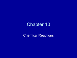 Chapter 10 Chemical Reactions 3 types of formulas • Molecular Formula: Identifies the actual number of atoms in a molecule.