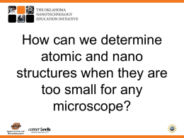 How can we determine atomic and nano structures when they are too small for any microscope? Updated September 2011