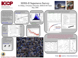 SDSS-II Supernova Survey B. Dilday, J.Frieman, R.Kessler, SDSS-II SN Team May 2008 In 3 three-month observing seasons, the SDSS-II Supernova Survey used a 2.5m telescope.