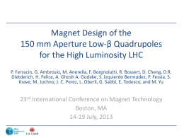 Magnet Design of the 150 mm Aperture Low-β Quadrupoles for the High Luminosity LHC P.