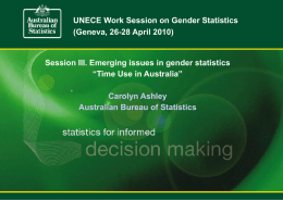 UNECE Work Session on Gender Statistics (Geneva, 26-28 April 2010)  Session III.