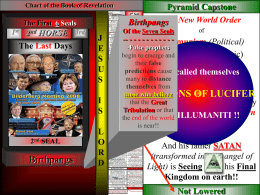 Chart of the Book of Revelation  Pyramid The Pyramid Capstone IT’S ALL ABOUT Red The This Just The lowering lowering would recently Newthis mean World of of inevent the thethat Order Capstone capstone the I3 IThe remember asdid I had Birthpangs Horse of with signifies figure the Legs out that what Seeing the the ORDER New happened. EyeWorld ofthe the Of the Seven Seals taught onAllitofinbefore -- - - - - - -Egyptian - Communism - - -Order Sun-God is complete! as scheduled event at known midnight (Political) THE The NEW Capstone WORLD (the small ORDER -False.