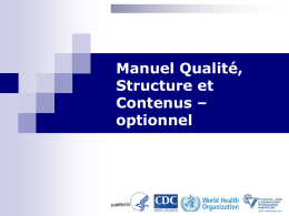 Manuel Qualité, Structure et Contenus – optionnel  Documents et registres-Rédiger un manuel qualitél-Module 16
