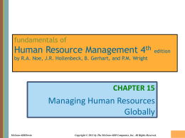 fundamentals of  Human Resource Management 4th  edition  by R.A. Noe, J.R. Hollenbeck, B.