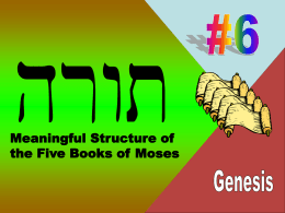 Meaningful Structure of the Five Books of Moses I Am Who I Am.