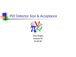 PID Detector Size & Acceptance  Chris Rogers Analysis PC 04-05-06 Overview     The MICE PID detectors should be large enough that they accommodate any muons that.