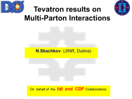 Tevatron results on Multi-Parton Interactions  N.Skachkov (JINR, Dubna)  On behalf of the  DØ and CDF Collaborations.