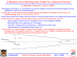 A Geometry for a Rotating Solid Target for a Neutrino Factory K.