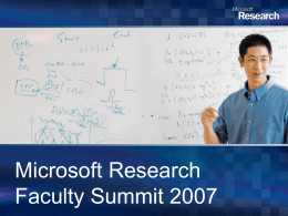Microsoft Research Faculty Summit 2007 Reinventing Computing  Burton Smith Technical Fellow Advanced Strategies And Policy.