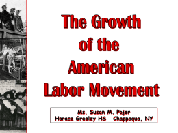 Ms. Susan M. Pojer Horace Greeley HS Chappaqua, NY Labor Force Distribution 1870-1900