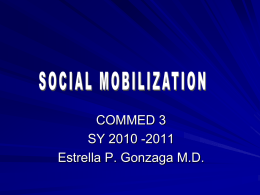 COMMED 3 SY 2010 -2011 Estrella P. Gonzaga M.D. HEALTH PROVIDER  MANAGER  SOCIAL MOBILIZER LS  EDUCATOR  5- STAR Lasallian PHYSICIAN epgonzaga DFCM DLSC HSI 2010  RESEARCHE R.