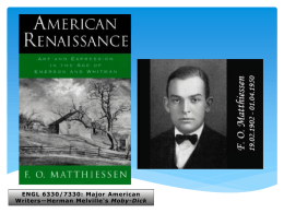 ENGL 6330/7330: Major American Writers&mdash;Herman Melville's Moby-Dick Ralph Waldo Emerson (1803-1882)  ENGL 6330/7330: Major American Writers&mdash;Herman Melville's Moby-Dick.