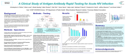 A Clinical Study of Antigen-Antibody Rapid Testing for Acute HIV Infection Christopher D.