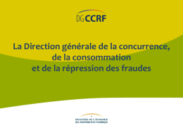 La Direction générale de la concurrence, de la consommation et de la répression des fraudes.