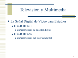 Televisión y Multimedia  La Señal Digital de Vídeo para Estudios   ITU-R BT.601     Características de la señal digital  ITU-R BT.656   Características del interfaz digital.