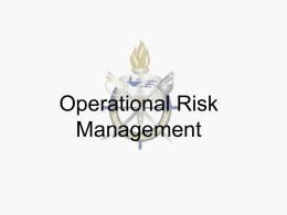 Operational Risk Management ORM Definition ORM is the process of dealing with the risks associated with military operations, which includes: risk assessment, risk decision making and implementation.