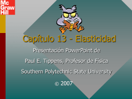 Capítulo 13 - Elasticidad Presentación PowerPoint de Paul E. Tippens, Profesor de Física Southern Polytechnic State University ©