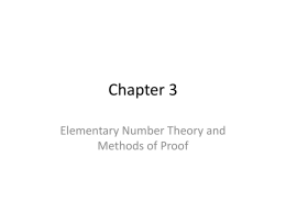 Chapter 3 Elementary Number Theory and Methods of Proof 3.3 Direct Proof and Counterexample 3 Divisibility.
