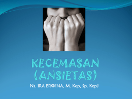 Ns. IRA ERWINA, M. Kep, Sp. KepJ DEFENISI “Anxiety is a state in which the individual experiences feeling of uneasiness (apprehension) and.
