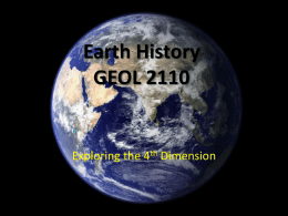 Earth History GEOL 2110  Exploring the 4th Dimension Introductions Instructor: Assoc. Professor Jim Miller Office: 211 Heller Hall Phone: 726-6582 (UMD), 391-5320 (cell) Email: mille066@umn.edu Office Hours: