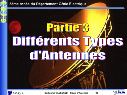 5ème année du Département Génie Électrique  Guillaume VILLEMAUD – Cours d’Antennes.