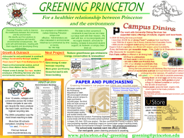 For a healthier relationship between Princeton and the environment Greening Princeton works to improve Our emphasis on collaboration We listen to their concerns & the.