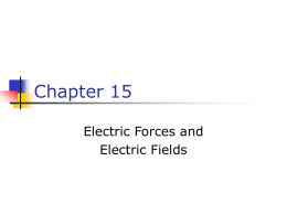 Chapter 15 Electric Forces and Electric Fields First Observations – Greeks   Observed electric and magnetic phenomena as early as 700 BC   Found that amber, when rubbed, became.