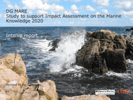 DG MARE Study to support Impact Assessment on the Marine Knowledge 2020 Interim report  Michael Munk Sørensen 11 DECEMBER 2012 COWI POWERPOINT PRESENTATION.