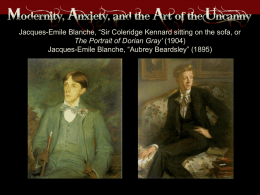 Jacques-Emile Blanche, “Sir Coleridge Kennard sitting on the sofa, or The Portrait of Dorian Gray’ (1904) Jacques-Emile Blanche, “Aubrey Beardsley” (1895)