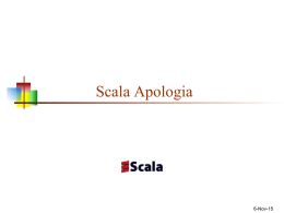 Scala Apologia  6-Nov-15 Java   What’s wrong with Java?   Not designed for highly concurrent programs      Verbose      The original Thread model was just wrong (it’s been fixed) Java.