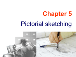 Chapter 5 Pictorial sketching Contents Freehand sketching techniques Pictorial projections - Axonometric  - Oblique Isometric projection vs isometric sketch  Isometric sketch from an orthographic views Isometric sketch of.