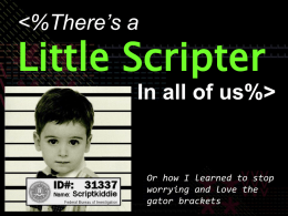 Little Scripter not use ASP http://mvcsamples.codeplex.com/ Your feedback is important!
