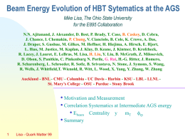 Beam Energy Evolution of HBT Sytematics at the AGS Mike Lisa, The Ohio State University for the E895 Collaboration N.N.