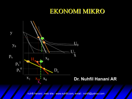 EKONOMI MIKRO y U3  y0 px  Hx  px1 px0  U2 x  x0 Dx  x1  xH x0 xs  Dr. Nuhfil Hanani AR  nuhfil hanani : web site : www.nuhfil.com, email : nuhfil@yahoo.com.
