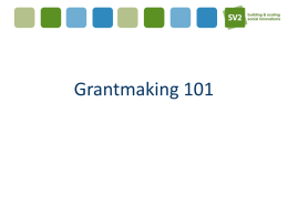 Grantmaking 101 A few words about the nonprofit sector What is a 501(c)3?  501c3 is the tax code that defines what.