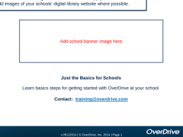 dd images of your schools’ digital library website where possible.  Add school banner image here  Just the Basics for Schools  Learn basics steps.