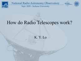 National Radio Astronomy Observatory Sept. 2005 – Indiana University  How do Radio Telescopes work? K.