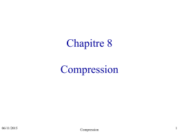 Chapitre 8  Compression  06/11/2015  Compression Référence 1 • Auteur : Xavier Marsault • Titre : Compression et cryptage des données multimédias • Edition : Hermes, 2ème édition,