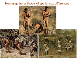 Hunter-gatherer theory of spatial sex differences Hunter-gatherer theory of spatial sex differences Previous research has shown a male advantage in spatial tests,