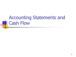 Accounting Statements and Cash Flow Chapter Outline 2.1 The Balance Sheet 2.2 The Income Statement 2.3 Net Working Capital 2.4 Financial Cash Flow 2.5 The Statement.