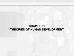 CHAPTER 2 THEORIES OF HUMAN DEVELOPMENT Learning Objectives  • What are the main issues addressed by •  developmental theories? Where does each major theorist –