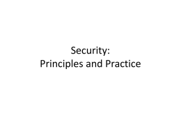 Security: Principles and Practice Question • Can you write a self-replicating C program? – program that when run, outputs itself • without reading any.