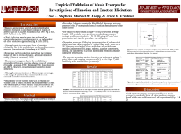 Empirical Validation of Music Excerpts for Investigations of Emotion and Emotion Elicitation Chad L.