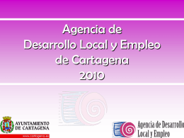 Agencia de Desarrollo Local y Empleo de Cartagena CONTENIDO 1. 2. 3. 4. 5.  Presentación de ADLE Servicios Área de Orientación Área de Formación Área de Empresas y Empleo.