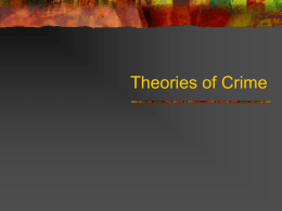 Theories of Crime Lombroso   Lombroso in 1876 argued that the criminal is a separate species, a species that is between modern and primitive.