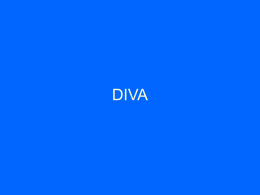 DIVA What Is Diva ? • Diva is a software infrastructure for visualizing and interacting with dynamic information spaces. • Visualizations are built.