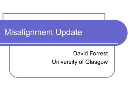 Misalignment Update David Forrest University of Glasgow Change in Emittance (p mm mrad)  Before  Beam (pi mm mrad)