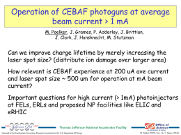 Operation of CEBAF photoguns at average beam current > 1 mA M.